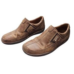 Pikolinos San Telmo Shoes Mens 8.5 Brown Leather Slip-On Loafers Comfort Moc Toe